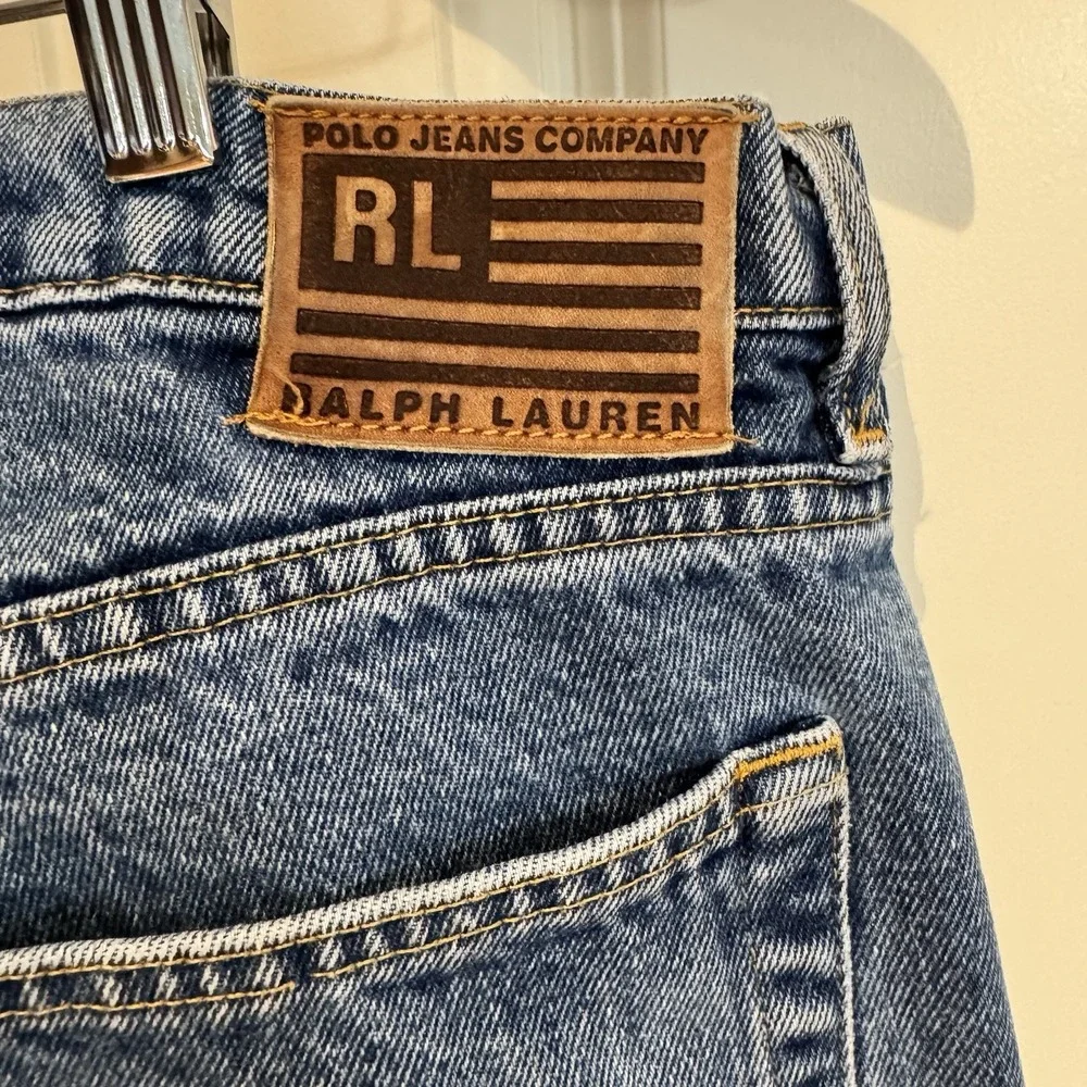 Polo Jeans Co Ralph Lauren 38x34 Relaxed Blue Denim Jeans Mens Classic‎ Fit